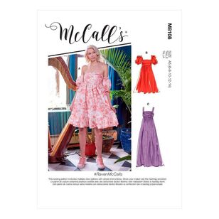 McCall's Sewing Pattern M8108 Misses' Empire Seam Gathered Dresses In Various Lengths, Necklines & Straps