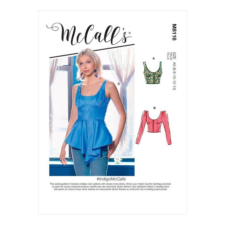 McCall's Sewing Pattern M8116 Misses' Tops