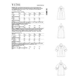 Vogue Sewing Pattern V1701 Misses' Top Small - XX Large