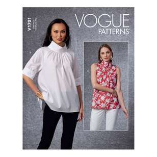 Vogue Sewing Pattern V1701 Misses' Top Small - XX Large