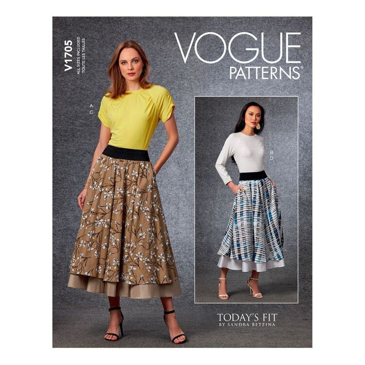 Vogue Sewing Pattern V1705 Misses' Top & Skirt