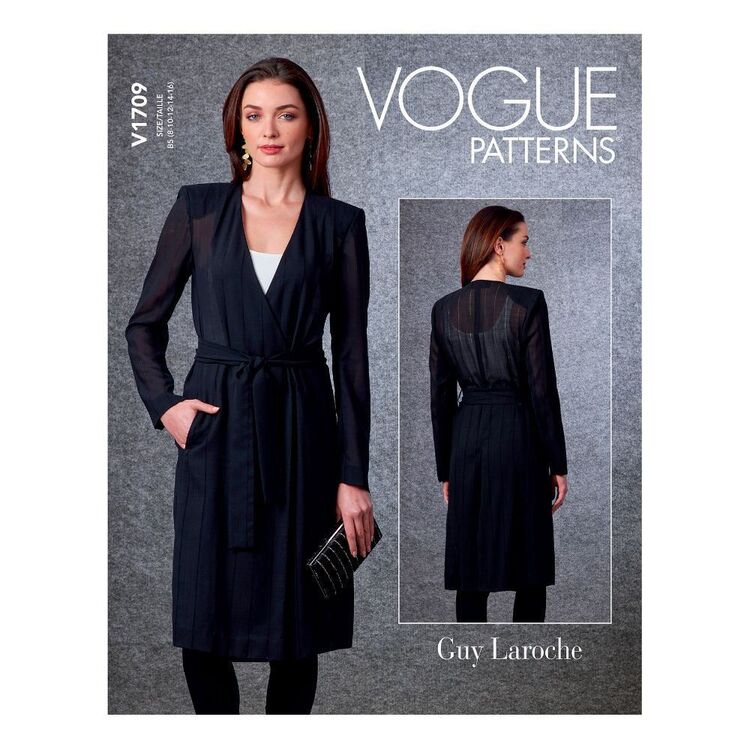 Vogue Sewing Pattern V1709 Misses' Jacket & Belt 16 - 24