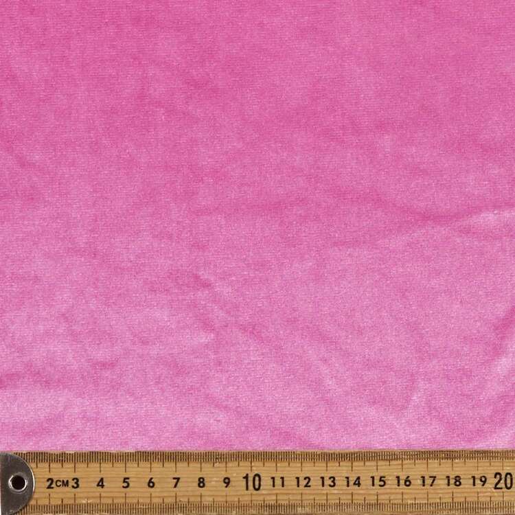 Plain 150 cm Stretch Velour Fabric Berry 150 cm