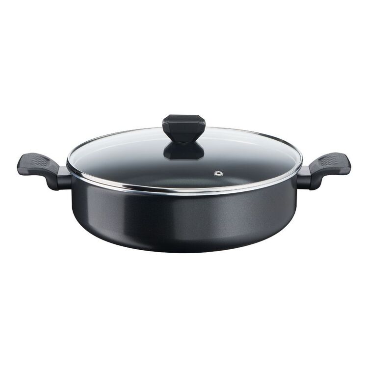 Tefal Simply Clean 28 cm Non-Stick Pan With Lid Black