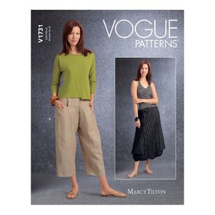 Vogue Sewing Pattern V1731 Misses' Deep-Pocket Skirt and Pants