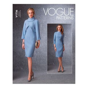 Vogue Sewing Pattern V1736 Misses' Lined Raglan-Sleeve Jacket and Funnel-Neck Dress