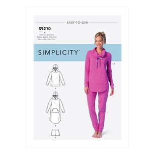 Simplicity Sewing Pattern S9210 Misses' Tops, Dress, Shorts, Pants & Slippers X Small - XX Large