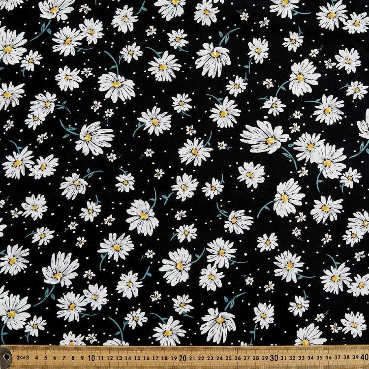 Floating Daisy Printed 135 cm Rayon Fabric