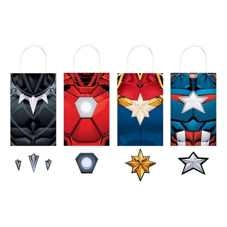 Powers Unite Marvel Avengers Paper Kraft Bags 8 Pack