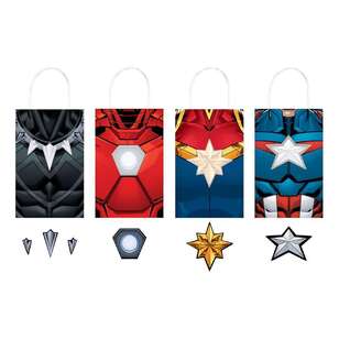 Powers Unite Marvel Avengers Paper Kraft Bags 8 Pack Multicoloured
