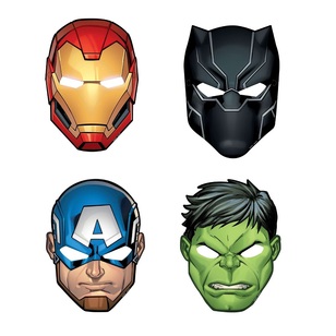Powers Unite Marvel Avengers Paper Masks 8 Pack Multicoloured