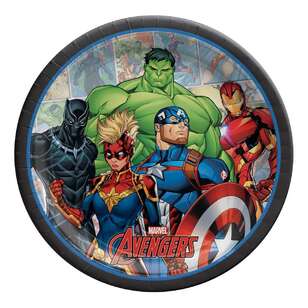 Powers Unite Marvel Avengers Paper Dinner Plates 8 Pack Multicoloured 23 cm