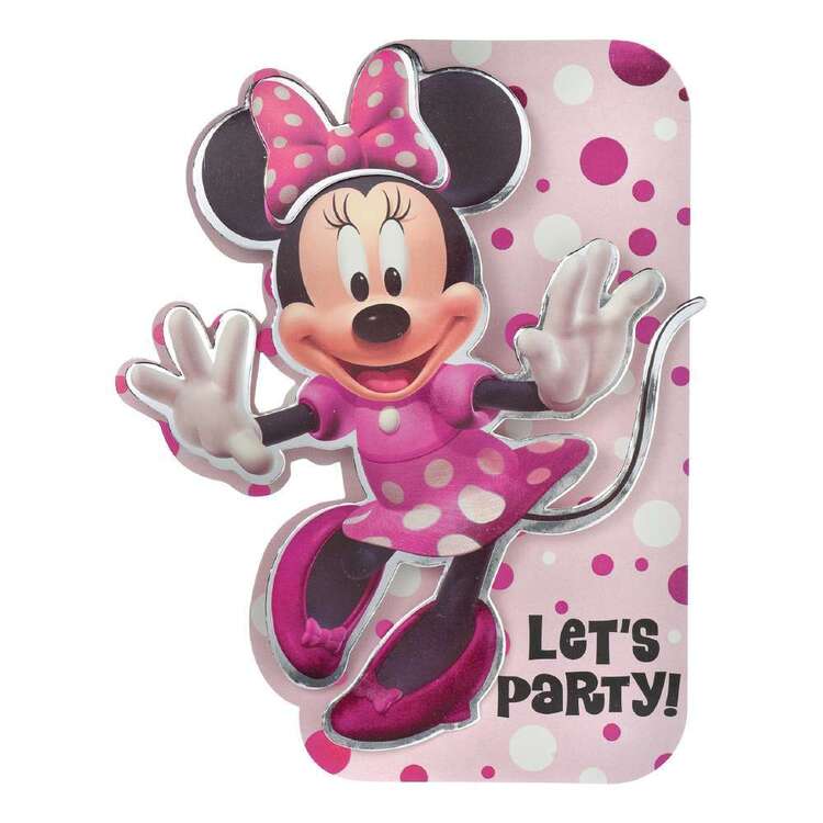Minnie Mouse Deluxe Invites & Envelopes 8 Pack