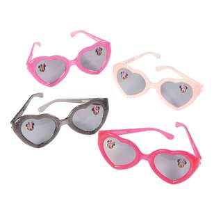 Minnie Mouse Glittered Glasses 6 Pack Multicoloured