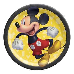Mickey Mouse Paper Plates 8 Pack Multicoloured 18 cm