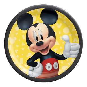 Mickey Mouse 23 cm Paper Plates 8 Pack Multicoloured 23 cm