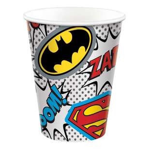 Justice League Heroes Unite Paper Cups 8 Pack Multicoloured 266 mL