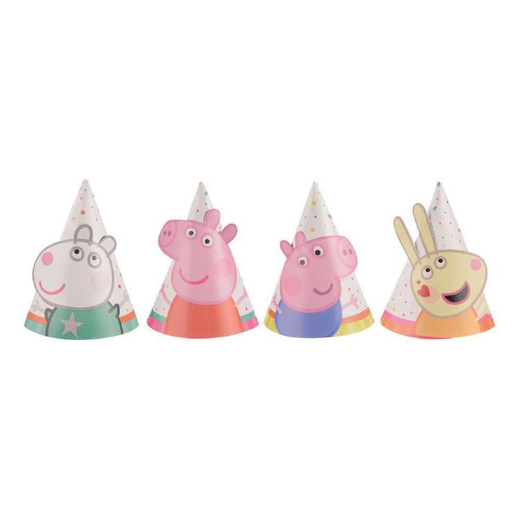 Peppa Pig Mini Cone Hats 8 Pack Multicoloured