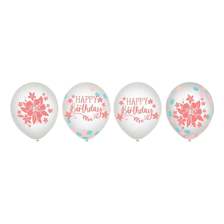Free Spirit Confetti Latex Balloons 6 Pack