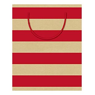Artwrap Foil Stripe Small Kraft Bag Multicoloured