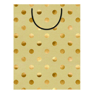 Artwrap Medium Foil Spots Kraft Bag Gold