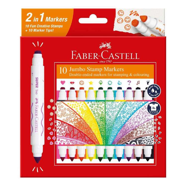 Faber Castell Jumbo Stamp Markers 10 Pack