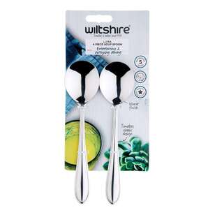 Wiltshire Luisa 4 Pack Soup Spoons Silver