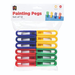 EC Painting Pegs12 Pack Multicoloured