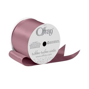 Offray Wide Double Faced Satin Ribbon Frosted Berry 57 mm x 2.7 m