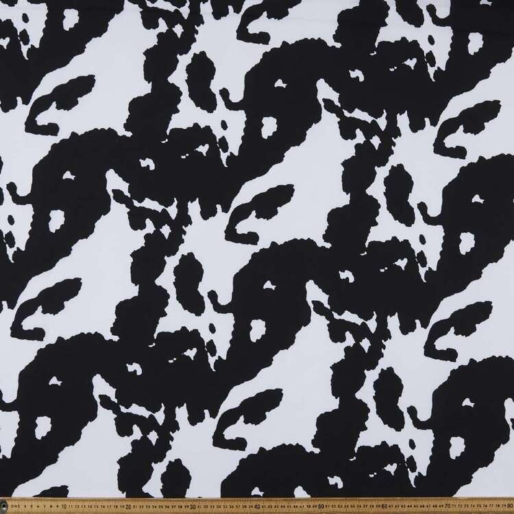 Cow Printed 148 cm Polyester Taffeta Fabric