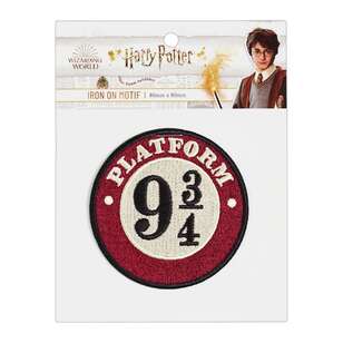 Harry Potter Platform 9 3/4 Iron On Motif Brown 10 cm