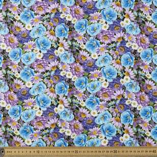 Timeless Treasures Purpetual Beauty Packed Floral Printed 112 cm Cotton Fabric Multicoloured 112 cm