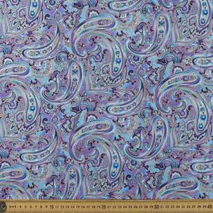 Timeless Treasures Purpetual Beauty Paisley Printed 112 cm Cotton Fabric Multicoloured 112 cm
