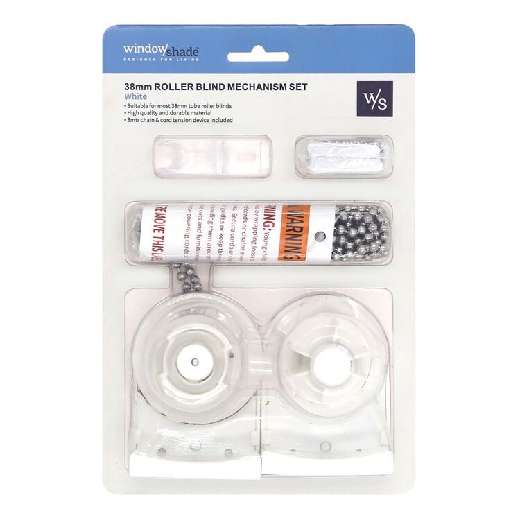 Window Shade Spindle Windowshade 38 mm Roller Blind Mechanism Set White