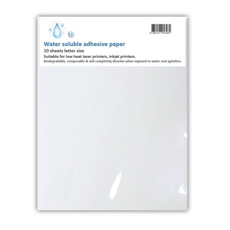 HG Water Soluble Adhesive Paper White