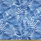 Mono Palm 150 cm Weatherproof Canvas Fabric Blue 150 cm