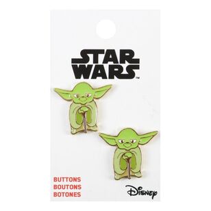 Star Wars Yoda Enamel Button Multicoloured