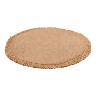 Ombre Home Country Living Round Linen Placemat Natural 40 cm