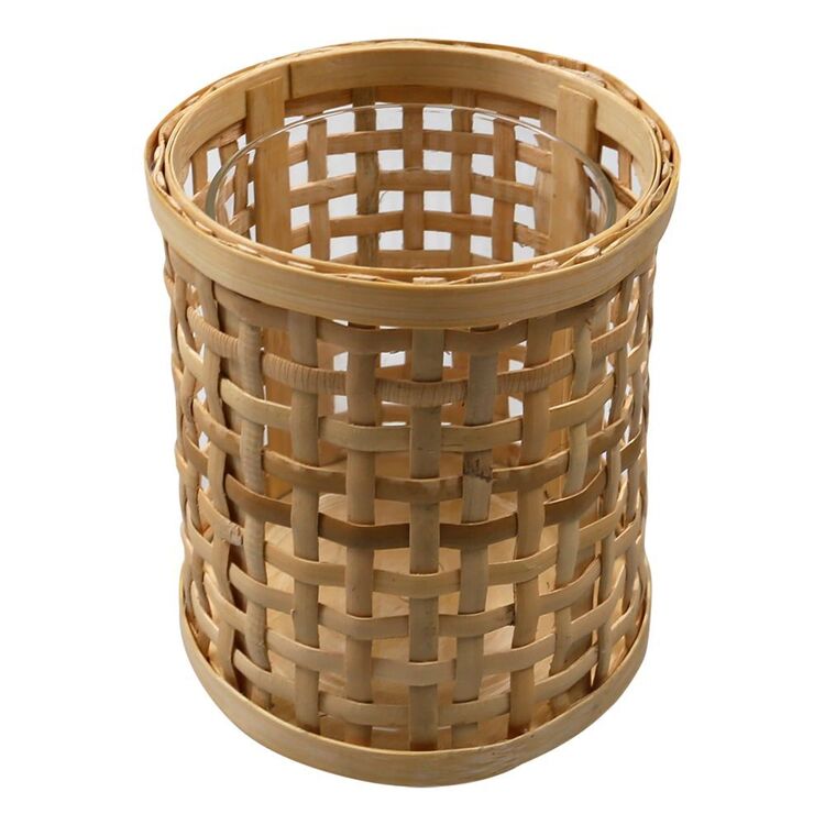 Ombre Home Golden Hour 12 cm Rattan Candle Holder