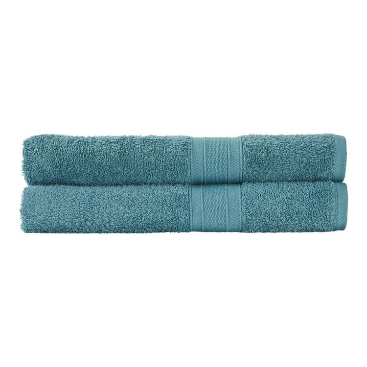 Logan & Mason Poppy Bath Towel 2 Pack Blue Bath Towel