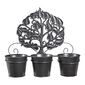 Living Space Wall Hanging Planter Pots Silver 14 x 45 x 16 cm