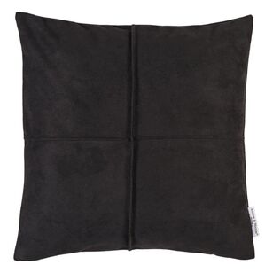 Logan & Mason Home Emerson Suede Cushion Black 50 x 50 cm