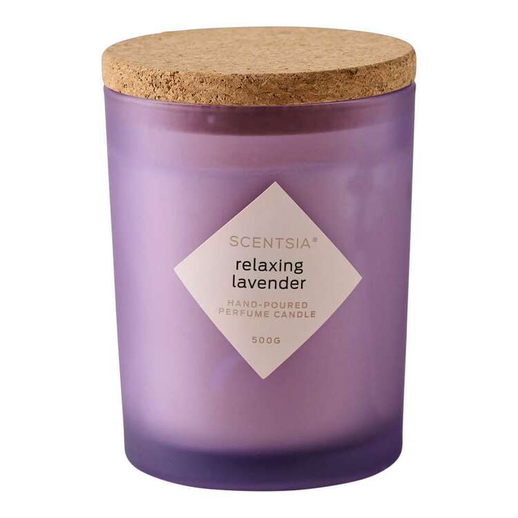 Scentsia Relaxing Lavender 500 g Candle Jar With Cork Lid