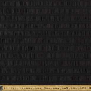 Plain 132 cm Shirred Crinkle Fabric Black 132 cm
