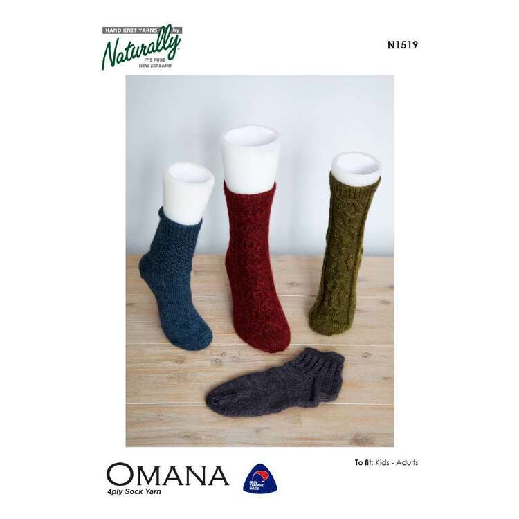 Naturally Omana 4Ply Sock Leaflet N1519