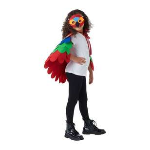 Spartys Kids Felt Parrot Wings Set Multicoloured Child