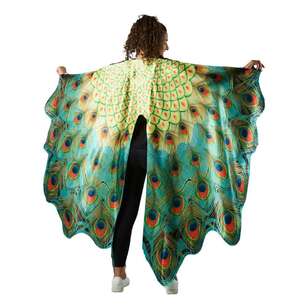 Spartys Peacock Adult Cape Multicoloured & Green Adult