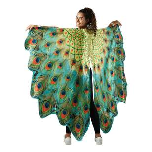 Spartys Peacock Adult Cape Multicoloured & Green Adult