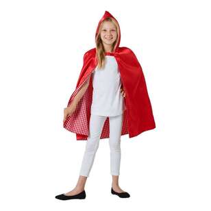 Spartys Kids Red Hooded Cape Red Child