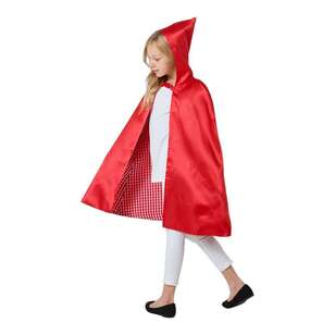 Spartys Kids Red Hooded Cape Red Child